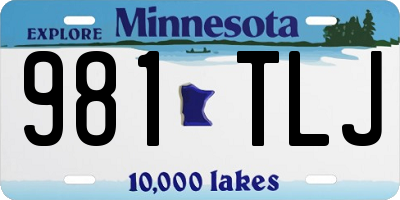 MN license plate 981TLJ
