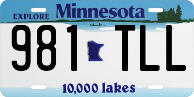 MN license plate 981TLL