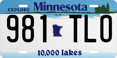 MN license plate 981TLO