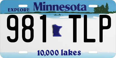 MN license plate 981TLP