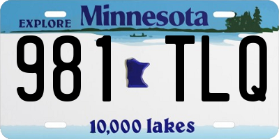 MN license plate 981TLQ