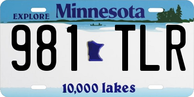 MN license plate 981TLR