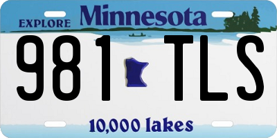 MN license plate 981TLS