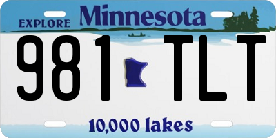MN license plate 981TLT