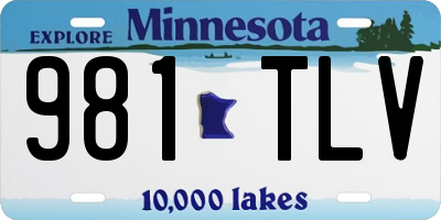 MN license plate 981TLV