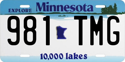 MN license plate 981TMG
