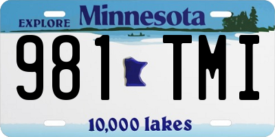 MN license plate 981TMI