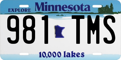 MN license plate 981TMS