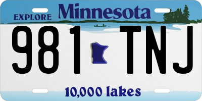 MN license plate 981TNJ