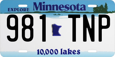MN license plate 981TNP