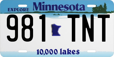 MN license plate 981TNT