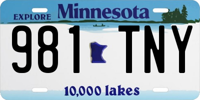 MN license plate 981TNY