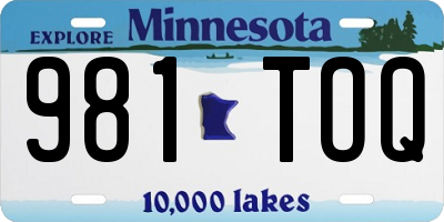 MN license plate 981TOQ