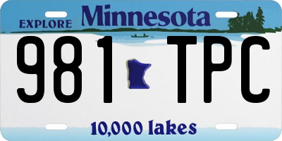 MN license plate 981TPC