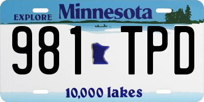 MN license plate 981TPD