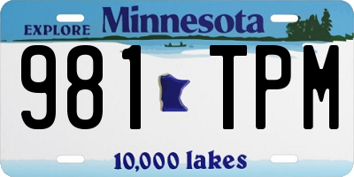MN license plate 981TPM