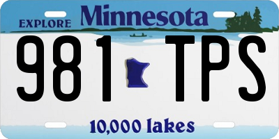 MN license plate 981TPS