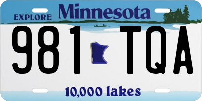MN license plate 981TQA