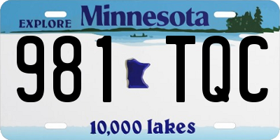 MN license plate 981TQC