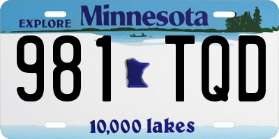 MN license plate 981TQD