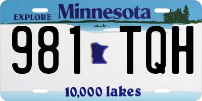 MN license plate 981TQH