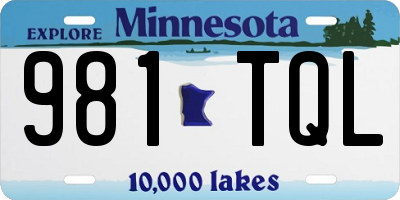 MN license plate 981TQL