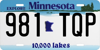 MN license plate 981TQP