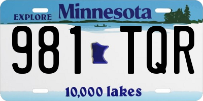 MN license plate 981TQR