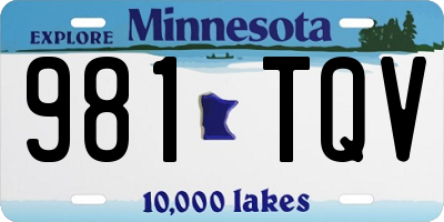 MN license plate 981TQV