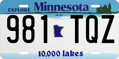 MN license plate 981TQZ