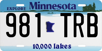 MN license plate 981TRB