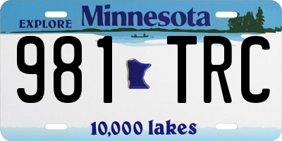 MN license plate 981TRC