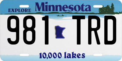 MN license plate 981TRD