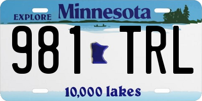 MN license plate 981TRL