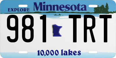 MN license plate 981TRT