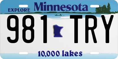 MN license plate 981TRY