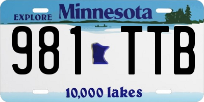 MN license plate 981TTB