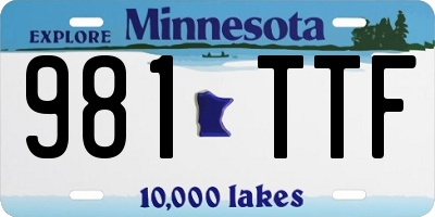 MN license plate 981TTF