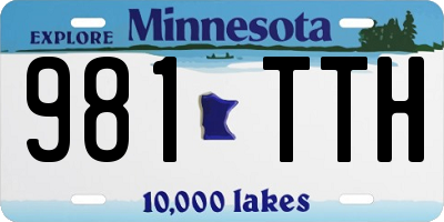 MN license plate 981TTH