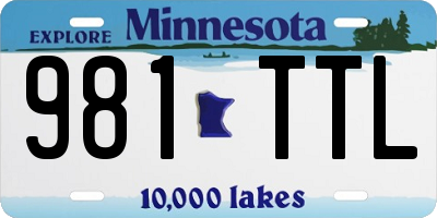 MN license plate 981TTL