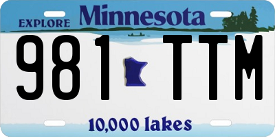 MN license plate 981TTM