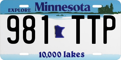 MN license plate 981TTP