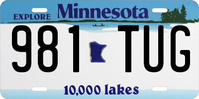 MN license plate 981TUG