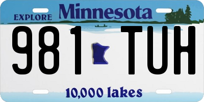 MN license plate 981TUH