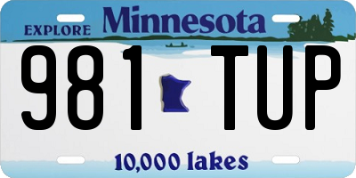 MN license plate 981TUP