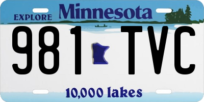 MN license plate 981TVC