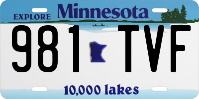 MN license plate 981TVF