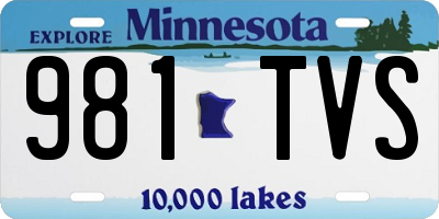 MN license plate 981TVS