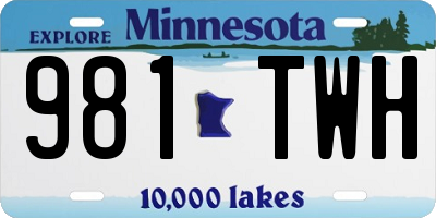 MN license plate 981TWH