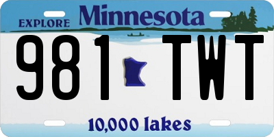 MN license plate 981TWT